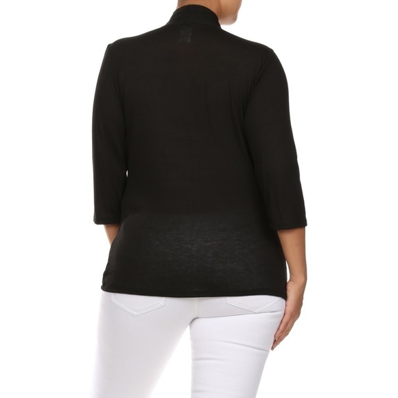 Animal Print Top with Cardigan Overlay - Picture 4 of 4